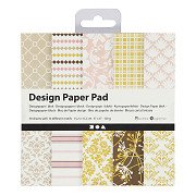 Design Paper Block Green/Pink, 50 Sheets