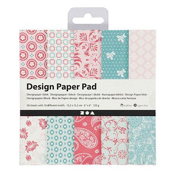 Design-Papierblock Pink, 50 Blatt