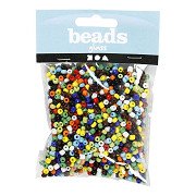 Seed Beads Various Colors, 130 grams