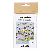 Mini Hobbyset Sieraden Krimpfolie Armbanden Geel