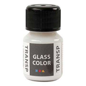 Glass Color Transparent Paint - White, 30ml