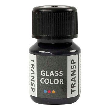 Glass Color Transparent Paint - Black, 30ml