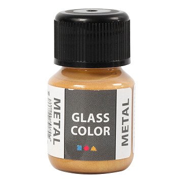 Glass Color Metal Paint - Gold, 30ml