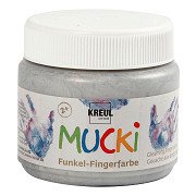 Mucki Finger Paint - Silver Metallic, 150ml