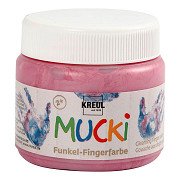 Mucki Finger Paint - Pink Metallic, 150ml