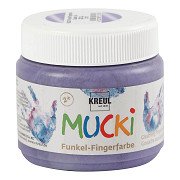 Mucki Fingerfarbe – Lila Metallic, 150 ml