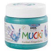 Mucki Fingerfarbe – Grün Metallic, 150 ml