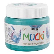 Mucki Finger Paint - Green Metallic, 150ml