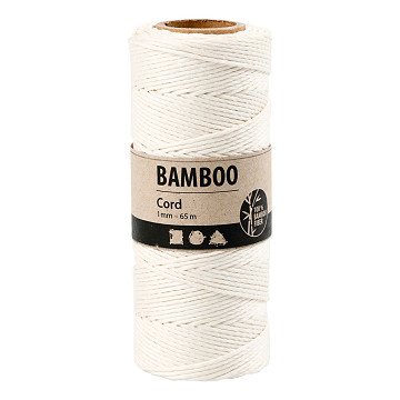 Bamboo cord White, 65m