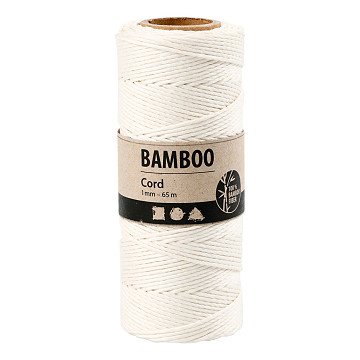 Bamboekoord Wit, 65m