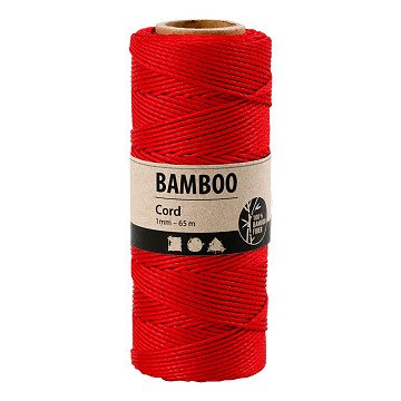 Bamboekoord Rood, 65m