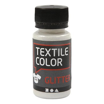 Textilfarbe Transparenter Glitzer für Textilfarbe, 50 ml
