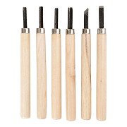 Wood carving set, 6 pcs.