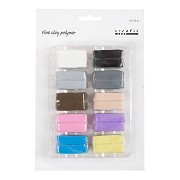 Fine Polymer Clay Pastel Colors, 10x20 grams