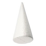 Styrofoam Cone White, 35cm