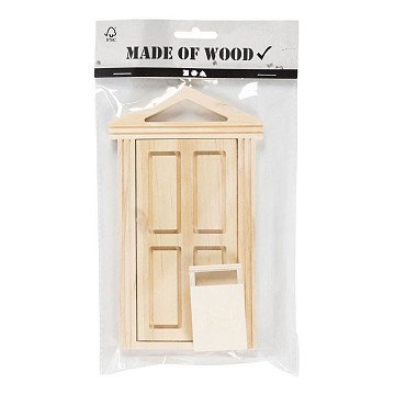 Mini Door and Letterbox made of Wood.