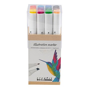 Drawing Pen Standard Colors, 12 pcs.