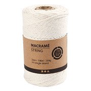 Makramee-Schnur gebrochenes Weiß, 198 m
