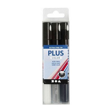 Plus Color Marker - Black/Off-white/Rain Grey, 3 pcs.