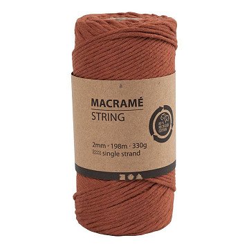 Macrame Cord - Burnt Orange, 198m