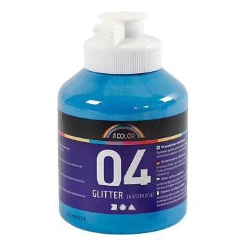 Acrylic Paint Glitter for Children - Blue, 500ml