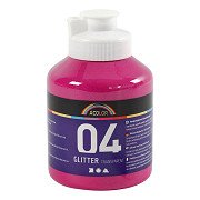 Acrylic Paint Glitter for Children - Pink, 500ml