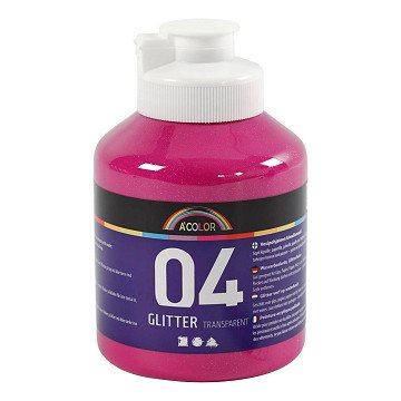 Acrylic Paint Glitter for Children - Pink, 500ml