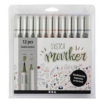 Drawing markers Pastel, 12 pcs.