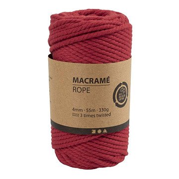 Macrame Cord Red, 55m