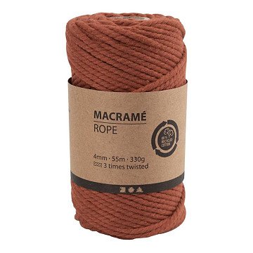 Macrame Cord Bunt Orange, 55m