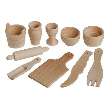 Wooden Kitchenware, 50 pcs.