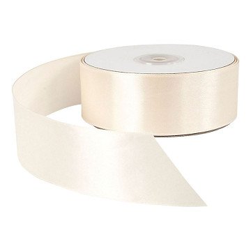 Satin ribbon Cream, 50m