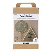 Stickerei-Hobby-Set, staubiger grüner Stickrahmen