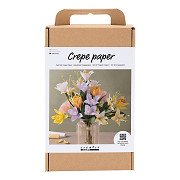 Craft set for making crepe paper flowers