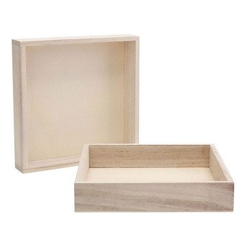 Houten Frame met Rand 16,2x16,2x3cm, 10st.