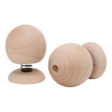 Hüpffiguren aus Holz, 12-tlg.