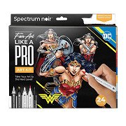 Hobby Set Illustration Comic Book Heroes Wonder Woman Color Set