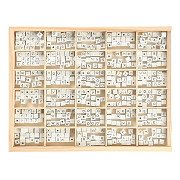 Wooden Letter Beads White A-Z, 750 pcs.