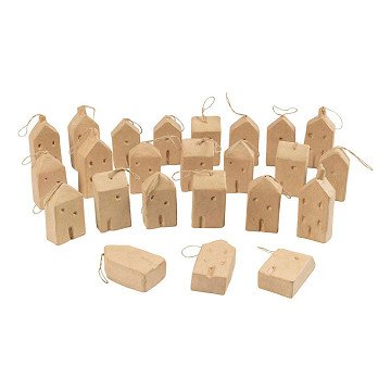 Papier-mache House Hanger, 24pcs.