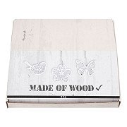 Wooden Figures Butterfly Flower and Bird, 90 pcs.