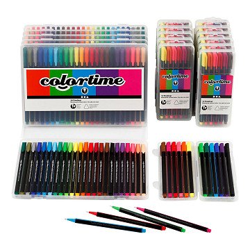 Colortime Fineliners, verschiedene Farben, 18 Packungen