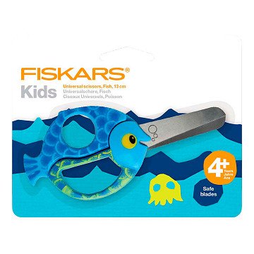 Fiskars Children's Scissors with Animal Motif Fish - 13cm