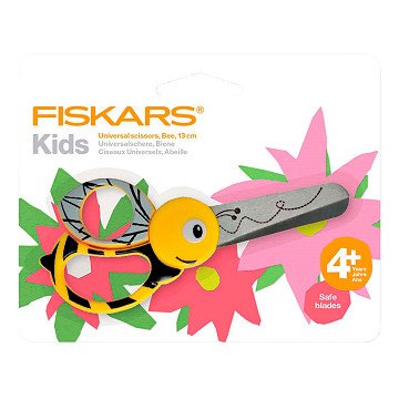 Fiskars Children's Scissors with Animal Motif Bee - 13cm