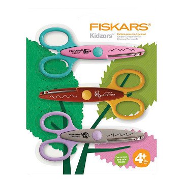 Fiskars Kidzors Zackenschere Nilpferd Kamel Igel - 3 Stück.