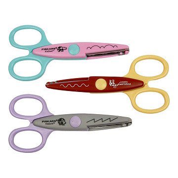 Fiskars Kidzors Zackenschere Nilpferd Kamel Igel - 3 Stück.