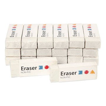 Radiergummi 62x22x10mm - 20 Stück.