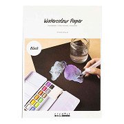Aquarelpapier A4 230gr. - Zwart 15st.