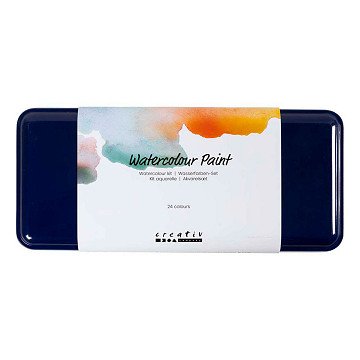 Aquarell-Set, verschiedene Farben - 24 Farben