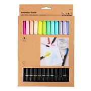 Dubbelzijdige Aquarelmarker - 12 Kleuren