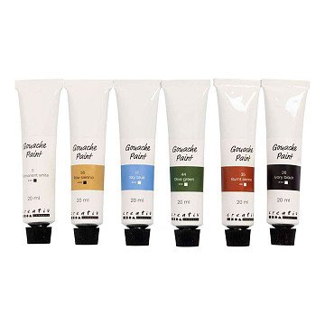 Gouacheverf Natuurlijke Kleuren - 6x20ml.